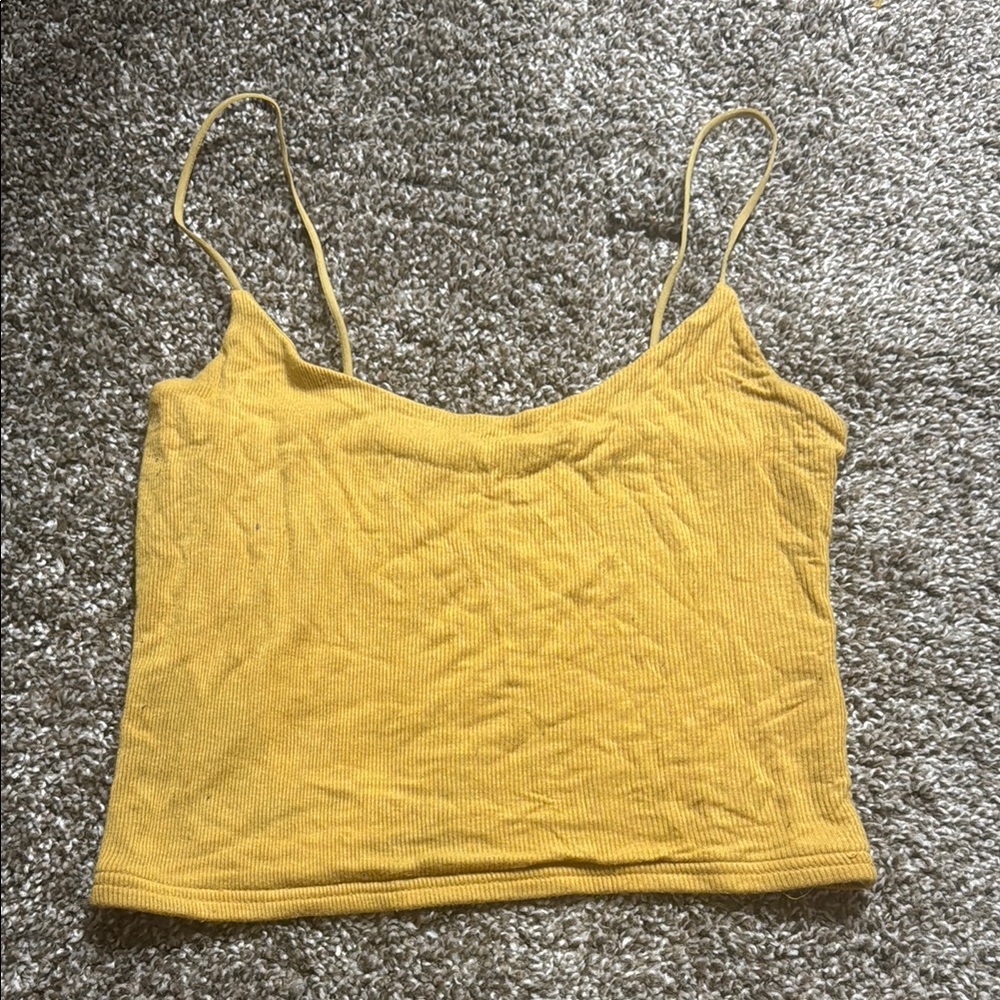 Pacsun Yellow Ribbed tank top